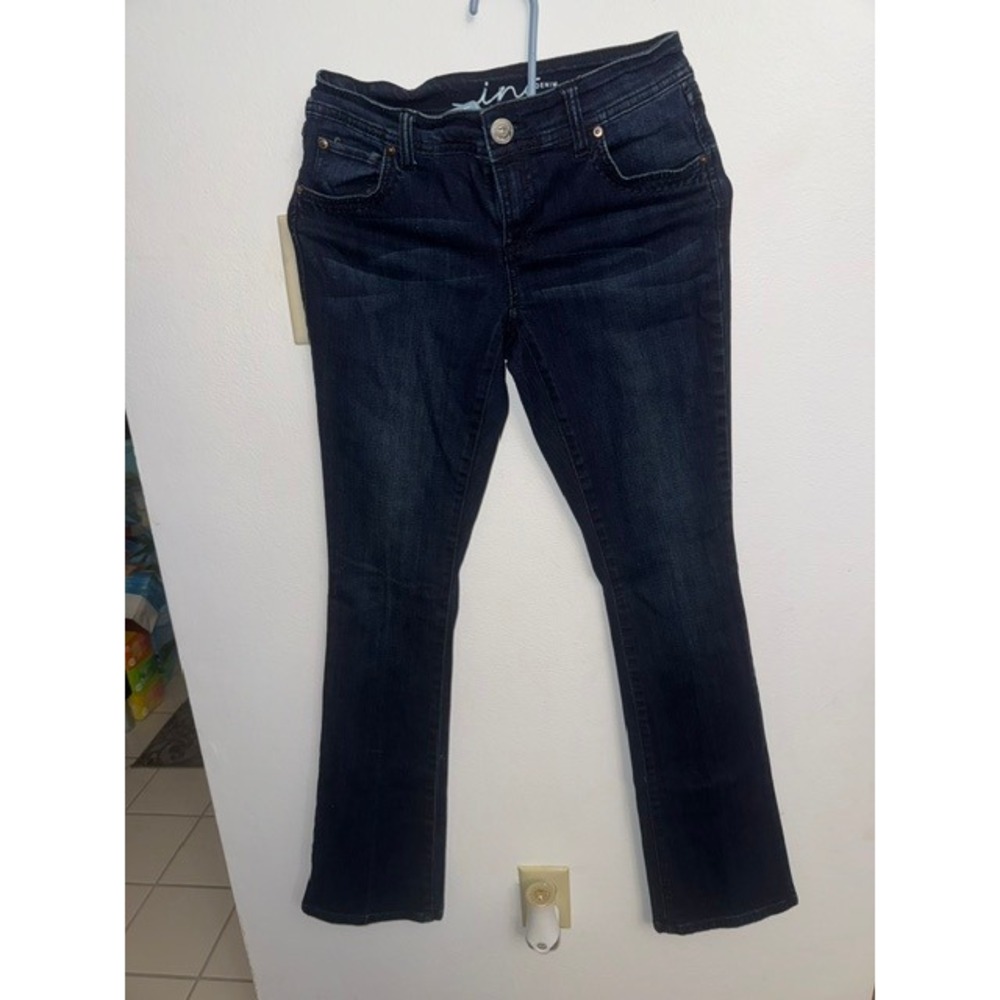 INC International Concepts Women Indigo Bootcut Jeans Size 0 Reg Fit Denim (D)